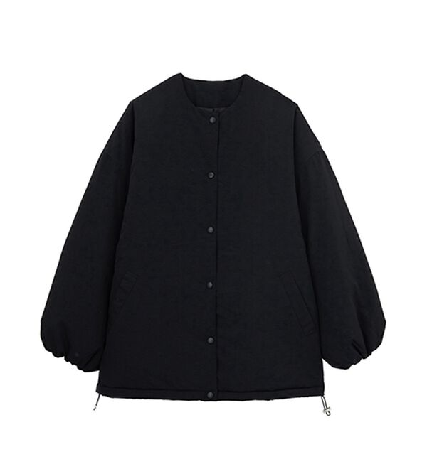RANAN（ラナン）の「ノーカラーオーバーサイズ中わたブルゾン（ハーフコート）」｜詳細画像