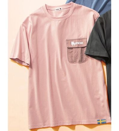 「＜モズ＞フラップポケット付綿１００％Ｔシャツ（メンズＴシャツ）」