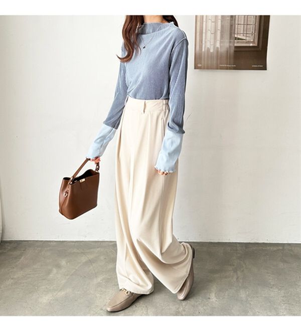 GeeRA（ジーラ）の「異素材ドッキング配色メロープルオーバー（カットソー）」｜詳細画像