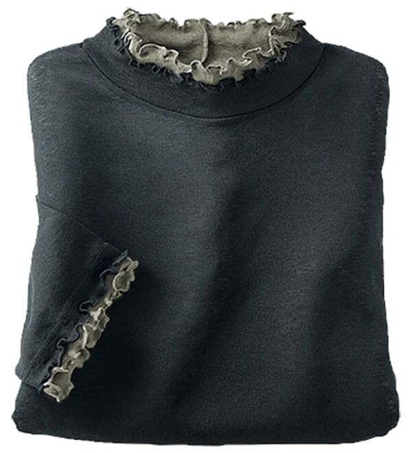 BELLUNA（ベルーナ）の「シアー素材重ね着風フリル衿プルオーバー（カットソー）」｜詳細画像