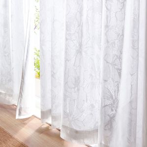 「「エコファイン」使用２枚合わせ多機能デザインレースカーテン（レースカーテン）」｜フラワー