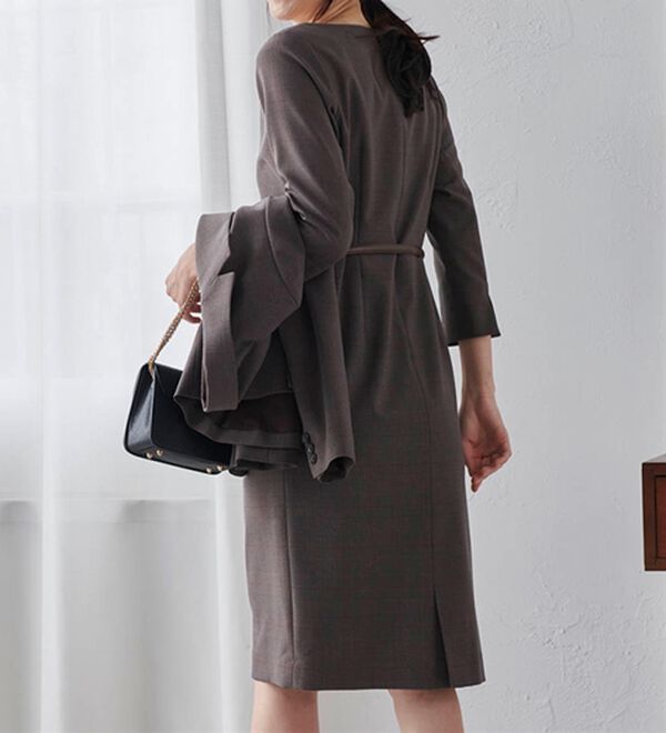 RANAN（ラナン）の「洗える！ベルト付タイトワンピース（その他ワンピース）」｜詳細画像