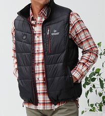 「＜ダンロップ・モータースポーツ＞秒・暖（すぐにあったか）ヒーター付ベスト（メンズベスト）」