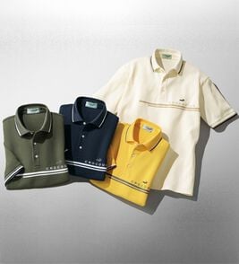 「クロコダイル　さらっと快適ワッフルポロシャツ（メンズポロシャツ）」