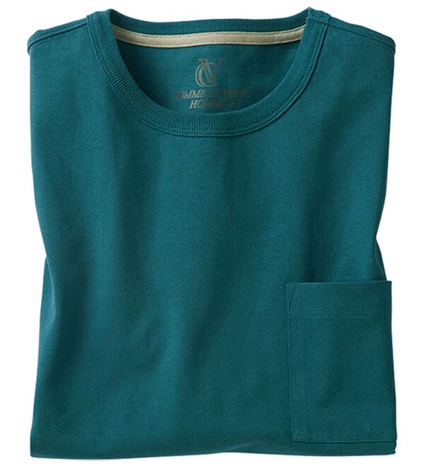 「綿１００％ベーシックＴシャツ（メンズＴシャツ）」｜ターコイズ