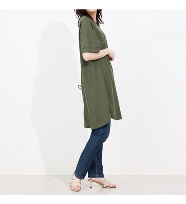 BELLUNA（ベルーナ）の「かのこ素材裾ラウンドチュニックワンピース（チュニックワンピース）」｜詳細画像