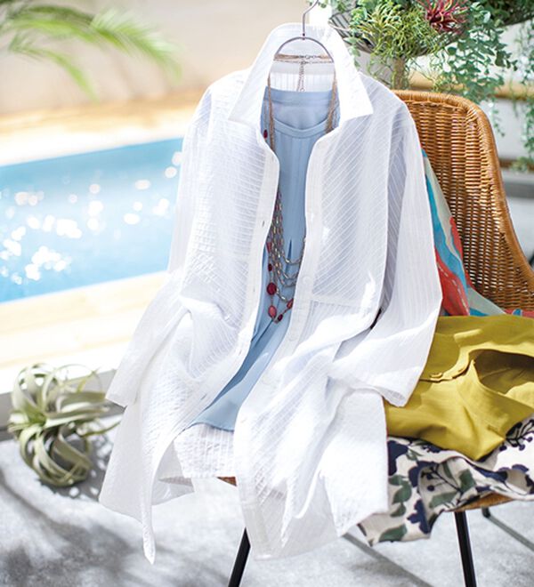 ルフラン（ルフラン）の「ピンタック素材切替シャツ（シャツ）」｜詳細画像