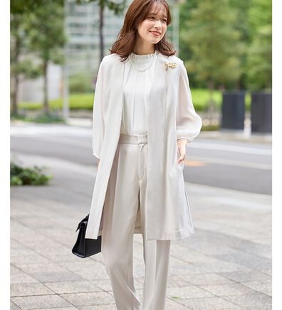 Viola e Viola（ヴィオラ エ ヴィオラ）の「美ラインを叶える！ロングベストセットアップ（パンツスーツ）」