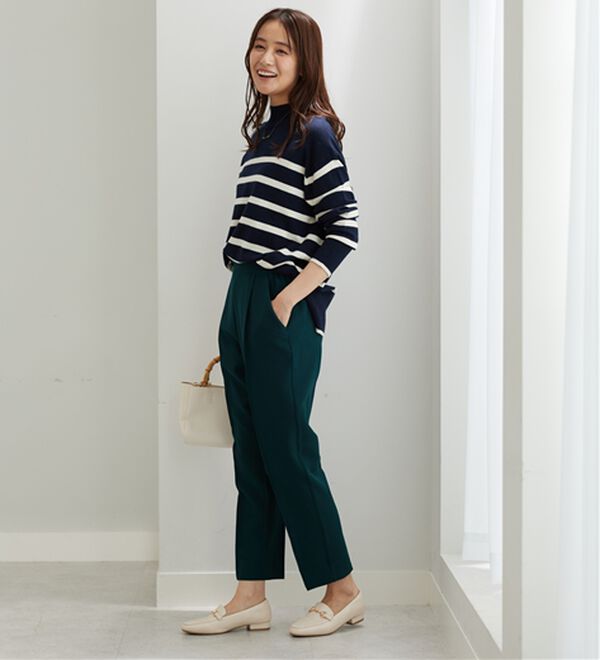 BELLUNA（ベルーナ）の「ダブルクロスタックテーパードパンツ（テーパードパンツ）」｜詳細画像