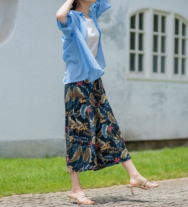 BELLUNA（ベルーナ）の「ヒンヤリ冷感イージーガウチョパンツ（ワイドパンツ・ガウチョ）」｜詳細画像