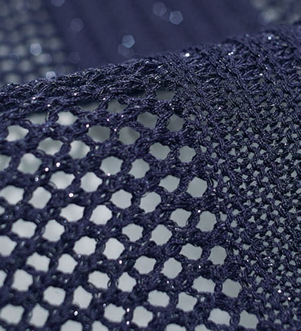 BELLUNA（ベルーナ）の「ラメ使い透かし編ボーダーニットプルオーバー（ニット・セーター）」｜詳細画像