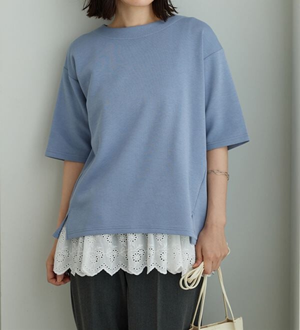 BELLUNA（ベルーナ）の「裾レース使いレイヤード用タンクトップ（タンクトップ・キャミソール）」｜詳細画像