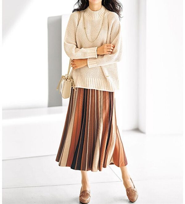 BELLUNA（ベルーナ）の「モール素材チャンキーニットプルオーバー（ニット・セーター）」｜詳細画像