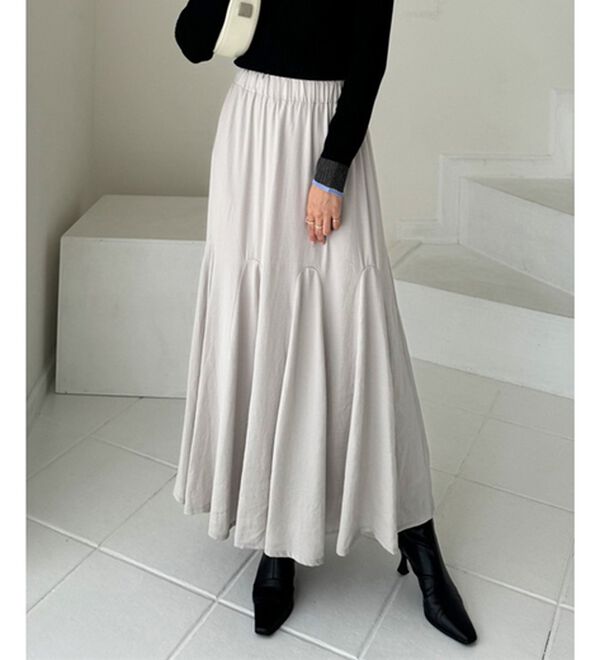 GeeRA（ジーラ）の「切替フレアーロングスカート（ロングスカート）」｜詳細画像