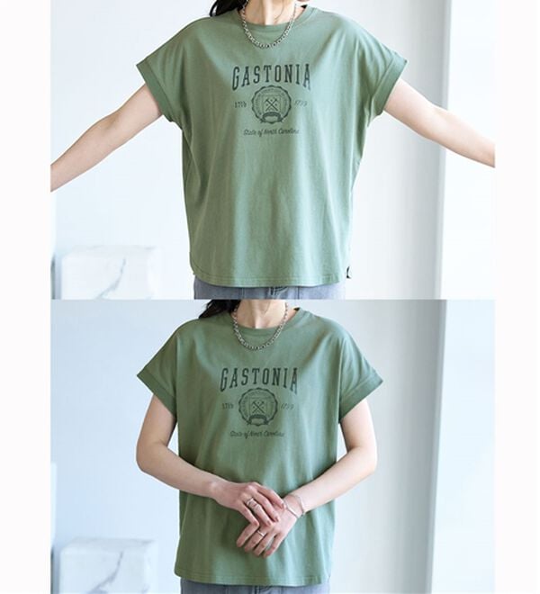 BELLUNA（ベルーナ）の「ひんやリッチコットン大人のゆったりドルマンＴシャツ（カットソー）」｜詳細画像