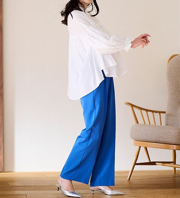 RANAN（ラナン）の「綿100％袖ボリューム刺しゅうブラウス（ブラウス）」｜詳細画像