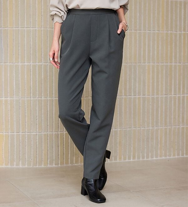 RANAN（ラナン）の「あったか！裏起毛美脚シルエットタックパンツ（フルレングスパンツ）」｜詳細画像