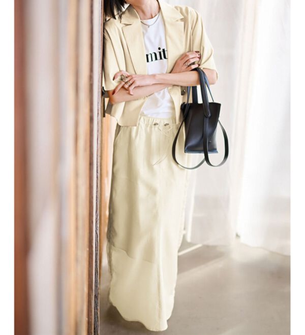 RANAN（ラナン）の「シアー素材ドロストカーゴスカート（ロングスカート）」｜詳細画像