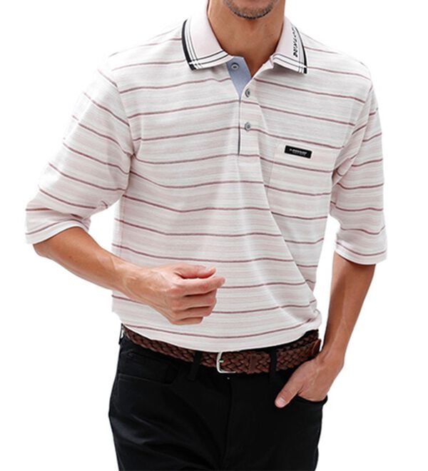 「＜ダンロップ・リファインド＞ＩＺＵＭＯ　ＢＲＡＮＤ　５分袖ポロシャツ（メンズポロシャツ）」｜詳細画像