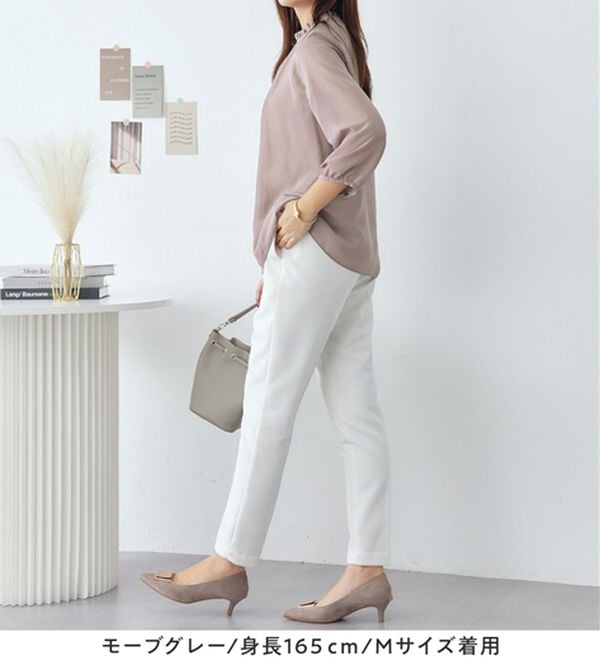 Viola e Viola（ヴィオラ エ ヴィオラ）の「フリル衿シフォンタックブラウス（ブラウス）」｜詳細画像