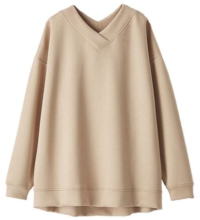 BELLUNA（ベルーナ）の「なめらかタッチ！もっちりんＶネックチュニック（カットソー）」