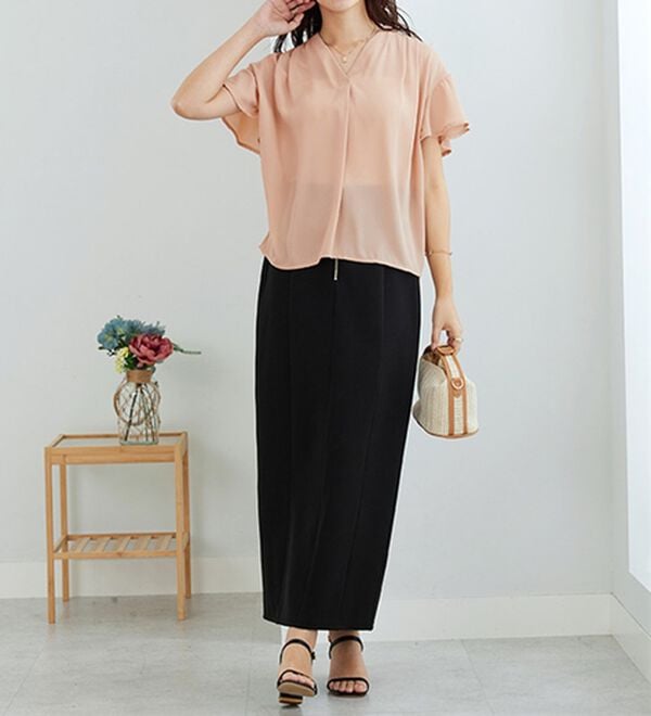 GeeRA（ジーラ）の「サラサラ涼しい！着やせも叶うフレアー袖ブラウス（ブラウス）」｜詳細画像