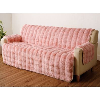 「ふわふわラビットファー調ソファカバー（ソファーカバー）」