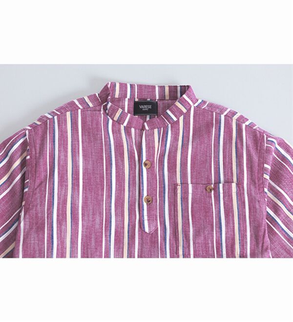 「ざっくり木綿のゆったりリラックスシャツ（メンズシャツ）」｜詳細画像