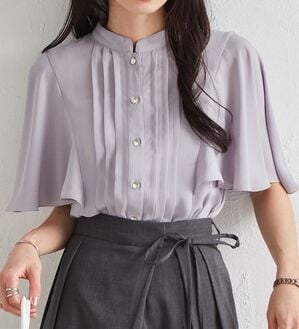 RANAN（ラナン）の「【新色追加】ひんやり！ピンタックフレアー袖ブラウス（ブラウス）」｜詳細画像