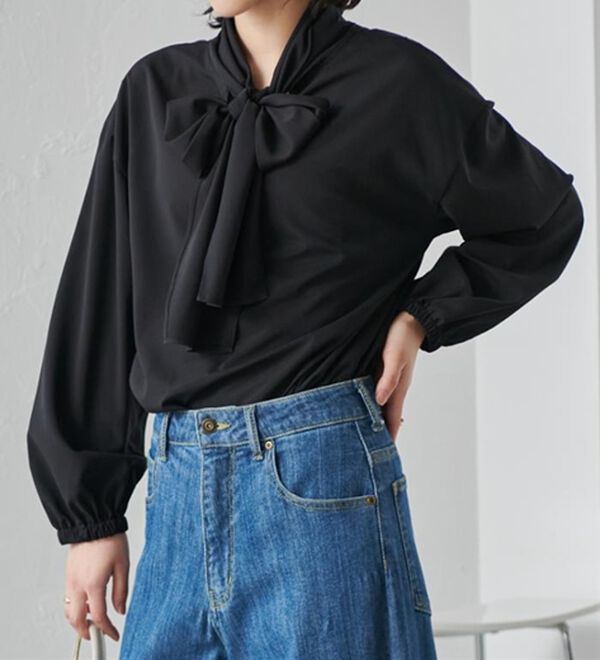 RANAN（ラナン）の「とろみボウタイブラウス（ブラウス）」｜詳細画像