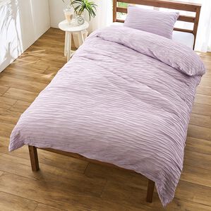 「ふんわり柔らかく軽い肌掛布団＆カバー（掛布団カバー）」｜パープル