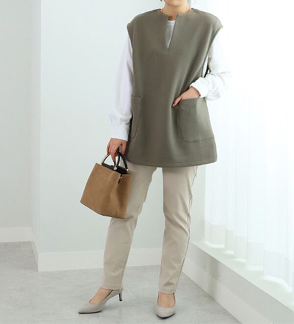 BELLUNA（ベルーナ）の「嬉しい機能付！スマートシルエット美脚ラインパンツ（フルレングスパンツ）」｜詳細画像