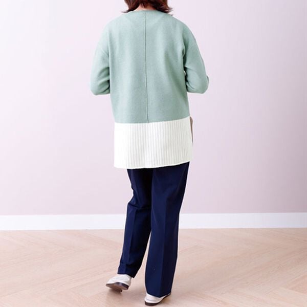 BELLUNA（ベルーナ）の「袖＆裾配色ニットプルオーバー（ニット・セーター）」｜詳細画像