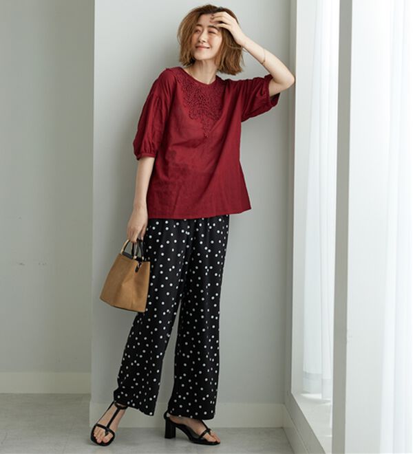 BELLUNA（ベルーナ）の「華やかモチーフレースデザインブラウス（ブラウス）」｜詳細画像