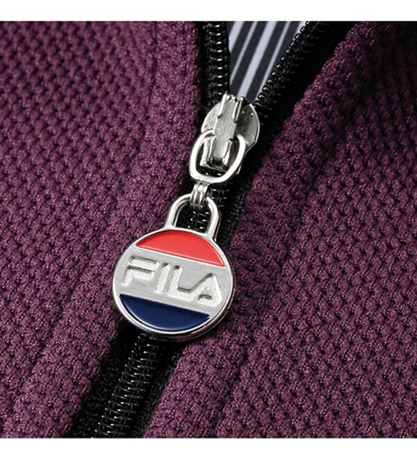 「【３色組】＜フィラ＞エレガント刺しゅうジップハイネック（メンズニット・セーター）」｜詳細画像