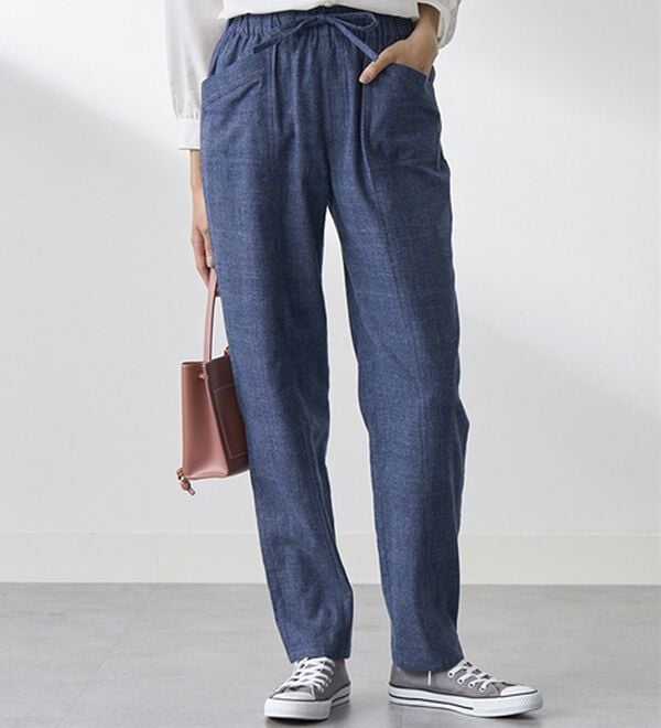 BELLUNA（ベルーナ）の「綿１００％やわらかゆるパンツ（フルレングスパンツ）」｜詳細画像