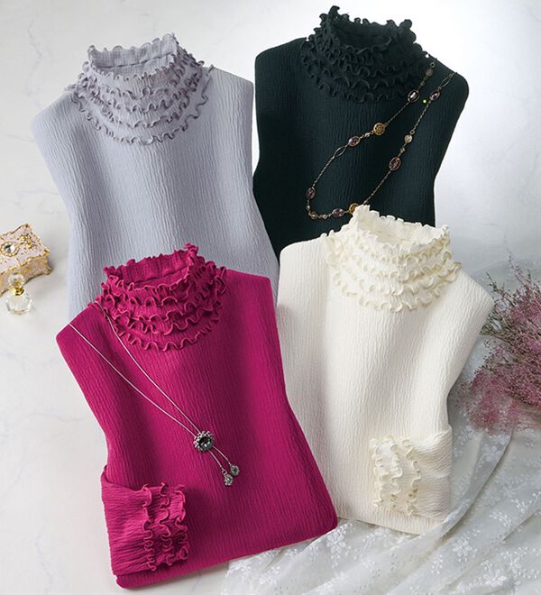 ルフラン（ルフラン）の「【４色組】五段メロープルオーバー（カットソー）」｜詳細画像