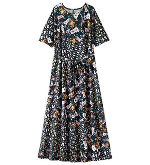 BELLUNA（ベルーナ）の「＜トランスファーテックス＞プリントワンピース（プリントワンピース）」｜パッチワーク