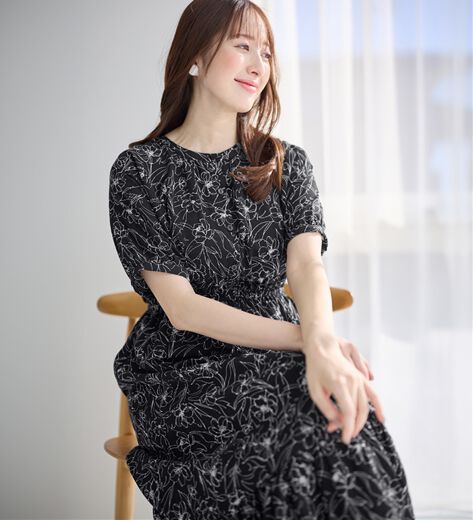 RITAO CHANさまARTS&SCIENCE 花柄ギャザーワンピース