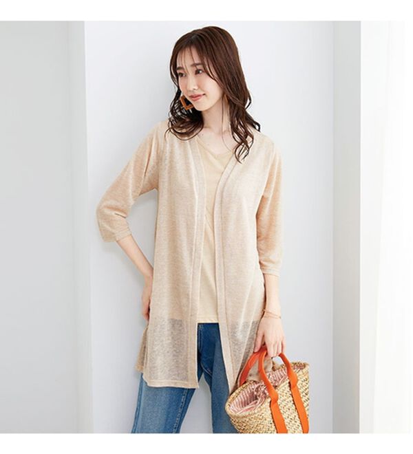 laubeblanc カーディガン　アンサンブル 予約]ショートカーディガンアンサンブルニット/ライトグレー