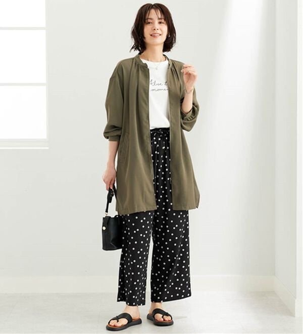 BELLUNA（ベルーナ）の「とろみ素材イージーケアロング丈ジャケット（その他ジャケット）」｜詳細画像