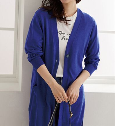 ロングカーディガンレディースファッション(ネイビー)通販