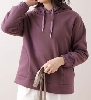 BELLUNA（ベルーナ）の「ケーブル切替デザインフードパーカー（パーカー）」｜パープル