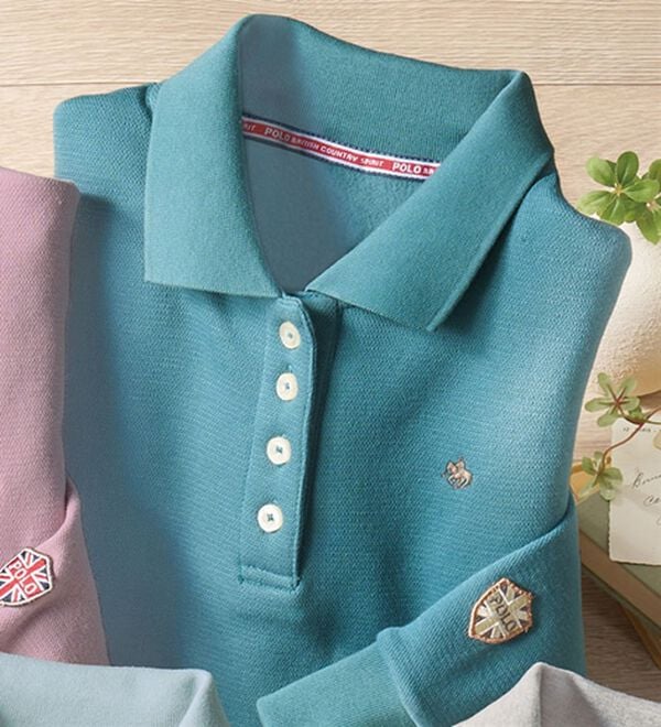 BELLUNA（ベルーナ）の「【ＰＯＬＯ　ＢＣＳ】裏起毛かのこポロシャツ（ポロシャツ）」｜ターコイズ