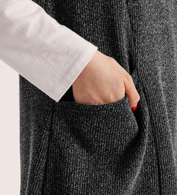 BELLUNA（ベルーナ）の「杢調素材ポケットデザインジャンパードレス（ジャンパースカート）」｜詳細画像