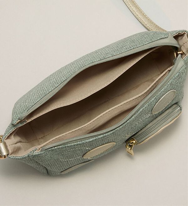 BELLUNA（ベルーナ）の「【２点セット】麻風ドットモチーフバッグ同色２点セット（その他バッグ）」｜詳細画像