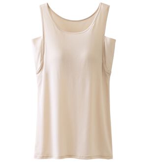 LAVIENNE（ラヴィエンヌ）の「【暑がりさん必見！】瞬間ひんやり冷感！カップ付タンクトップインナー＜さらりラボ＞（肌着・インナーウェア）」｜ベージュ