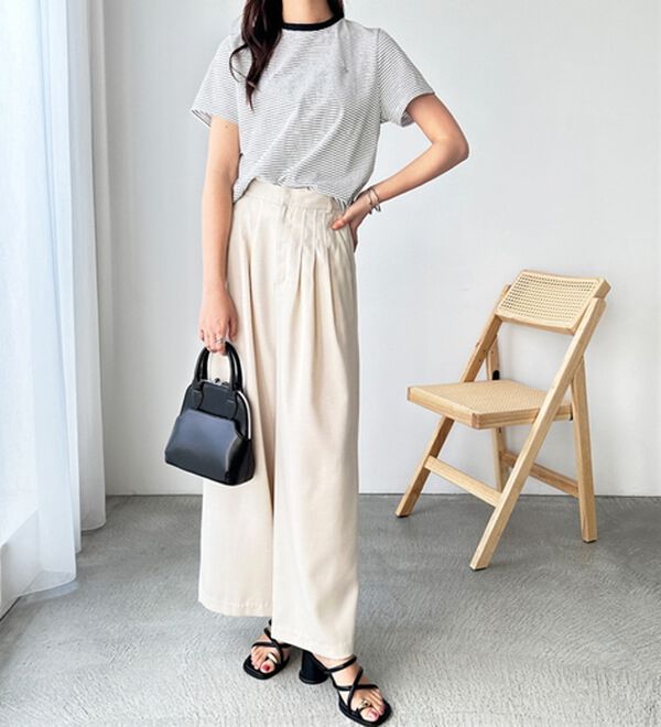 GeeRA（ジーラ）の「３タックワイドパンツ（フルレングスパンツ）」｜詳細画像