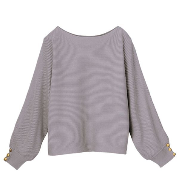 GeeRA（ジーラ）の「【長袖】袖ボタン付ドルマンニットトップス（ニット・セーター）」｜詳細画像