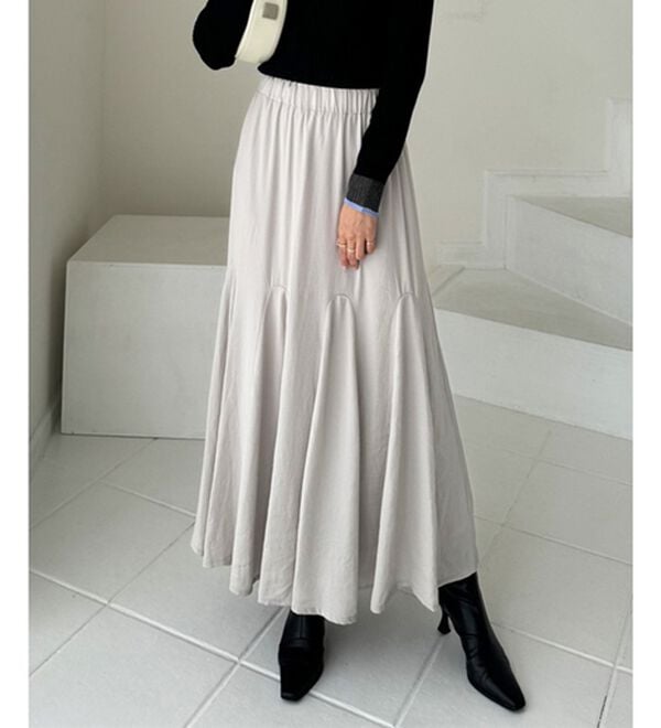 GeeRA（ジーラ）の「切替フレアーロングスカート（ロングスカート）」｜詳細画像